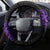 Hawaii Fish Hook Steering Wheel Cover Hibiscus Hawaii Tribal Tattoo Purple Version