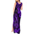 Hawaii Fish Hook Tank Maxi Dress Hibiscus Hawaii Tribal Tattoo Purple Version LT01 - Polynesian Pride