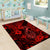 Hawaii Fish Hook Area Rug Hibiscus Hawaii Tribal Tattoo Red Version LT01 - Polynesian Pride