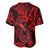 Hawaii Fish Hook Baseball Jersey Hibiscus Hawaii Tribal Tattoo Red Version LT01 - Polynesian Pride