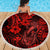 Hawaii Fish Hook Beach Blanket Hibiscus Hawaii Tribal Tattoo Red Version LT01 - Wonder Print Shop