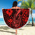 Hawaii Fish Hook Beach Blanket Hibiscus Hawaii Tribal Tattoo Red Version LT01 - Wonder Print Shop