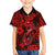 Hawaii Fish Hook Family Matching Puletasi Dress and Hawaiian Shirt Hibiscus Hawaii Tribal Tattoo Red Version LT01 Son's Shirt Red - Polynesian Pride