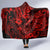 Hawaii Fish Hook Hooded Blanket Hibiscus Hawaii Tribal Tattoo Red Version LT01 - Polynesian Pride