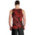 Hawaii Fish Hook Men Tank Top Hibiscus Hawaii Tribal Tattoo Red Version LT01 - Polynesian Pride