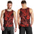 Hawaii Fish Hook Men Tank Top Hibiscus Hawaii Tribal Tattoo Red Version LT01 - Polynesian Pride