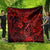 Hawaii Fish Hook Quilt Hibiscus Hawaii Tribal Tattoo Red Version LT01 - Polynesian Pride