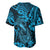 Hawaii Fish Hook Baseball Jersey Hibiscus Hawaii Tribal Tattoo Sky Blue Version LT01 - Polynesian Pride