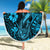 Hawaii Fish Hook Beach Blanket Hibiscus Hawaii Tribal Tattoo Sky Blue Version LT01 - Wonder Print Shop