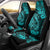 Hawaii Fish Hook Car Seat Cover Hibiscus Hawaii Tribal Tattoo Turquoise Version LT01 - Polynesian Pride