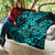 Hawaii Fish Hook Quilt Hibiscus Hawaii Tribal Tattoo Turquoise Version LT01 - Polynesian Pride