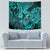 Hawaii Fish Hook Tapestry Hibiscus Hawaii Tribal Tattoo Turquoise Version LT01 - Polynesian Pride