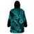 Hawaii Fish Hook Wearable Blanket Hoodie Hibiscus Hawaii Tribal Tattoo Turquoise Version LT01 - Polynesian Pride