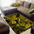 Hawaii Fish Hook Area Rug Hibiscus Hawaii Tribal Tattoo Yellow Version LT01 - Polynesian Pride