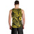 Hawaii Fish Hook Men Tank Top Hibiscus Hawaii Tribal Tattoo Yellow Version LT01 - Polynesian Pride