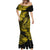 Hawaii Fish Hook Mermaid Dress Hibiscus Hawaii Tribal Tattoo Yellow Version LT01 - Polynesian Pride