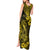 Hawaii Fish Hook Tank Maxi Dress Hibiscus Hawaii Tribal Tattoo Yellow Version LT01 - Polynesian Pride