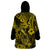 Hawaii Fish Hook Wearable Blanket Hoodie Hibiscus Hawaii Tribal Tattoo Yellow Version LT01 - Polynesian Pride