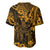 Hawaii King Kamehameha Baseball Jersey Polynesian Pattern Gold Version LT01 - Polynesian Pride