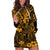 Hawaii King Kamehameha Hoodie Dress Polynesian Pattern Gold Version LT01 Gold - Polynesian Pride