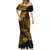 Hawaii King Kamehameha Mermaid Dress Polynesian Pattern Gold Version LT01 - Polynesian Pride