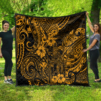 Hawaii King Kamehameha Quilt Polynesian Pattern Gold Version LT01 - Polynesian Pride