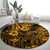 Hawaii King Kamehameha Round Carpet Polynesian Pattern Gold Version LT01 - Polynesian Pride