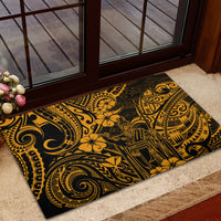 Hawaii King Kamehameha Rubber Doormat Polynesian Pattern Gold Version LT01 - Polynesian Pride