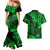 Hawaii King Kamehameha Couples Matching Mermaid Dress and Hawaiian Shirt Polynesian Pattern Green Version LT01 - Polynesian Pride