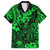 Hawaii King Kamehameha Family Matching Long Sleeve Bodycon Dress and Hawaiian Shirt Polynesian Pattern Green Version LT01 Dad's Shirt - Short Sleeve Green - Polynesian Pride