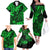 Hawaii King Kamehameha Family Matching Off Shoulder Long Sleeve Dress and Hawaiian Shirt Polynesian Pattern Green Version LT01 - Polynesian Pride