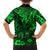 Hawaii King Kamehameha Family Matching Off Shoulder Short Dress and Hawaiian Shirt Polynesian Pattern Green Version LT01 - Polynesian Pride