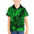 Hawaii King Kamehameha Family Matching Off Shoulder Short Dress and Hawaiian Shirt Polynesian Pattern Green Version LT01 Son's Shirt Green - Polynesian Pride