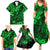 Hawaii King Kamehameha Family Matching Summer Maxi Dress and Hawaiian Shirt Polynesian Pattern Green Version LT01 - Polynesian Pride