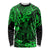 Hawaii King Kamehameha Long Sleeve Shirt Polynesian Pattern Green Version LT01 Unisex Green - Polynesian Pride