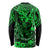 Hawaii King Kamehameha Long Sleeve Shirt Polynesian Pattern Green Version LT01 - Polynesian Pride