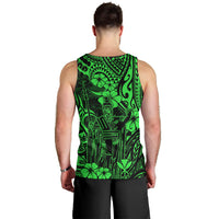 Hawaii King Kamehameha Men Tank Top Polynesian Pattern Green Version LT01 - Polynesian Pride