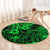 Hawaii King Kamehameha Round Carpet Polynesian Pattern Green Version LT01 - Polynesian Pride