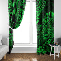 Hawaii King Kamehameha Window Curtain Polynesian Pattern Green Version LT01 - Polynesian Pride