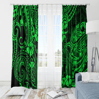 Hawaii King Kamehameha Window Curtain Polynesian Pattern Green Version LT01 - Polynesian Pride