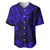 Hawaii King Kamehameha Baseball Jersey Polynesian Pattern Navy Blue Version LT01 Blue - Polynesian Pride