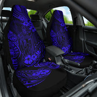 Hawaii King Kamehameha Car Seat Cover Polynesian Pattern Navy Blue Version LT01 One Size Blue - Polynesian Pride