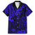 Hawaii King Kamehameha Family Matching Short Sleeve Bodycon Dress and Hawaiian Shirt Polynesian Pattern Navy Blue Version LT01 Dad's Shirt - Short Sleeve Blue - Polynesian Pride