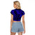 Hawaii King Kamehameha Raglan Cropped T Shirt Polynesian Pattern Navy Blue Version LT01 - Polynesian Pride