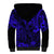 Hawaii King Kamehameha Sherpa Hoodie Polynesian Pattern Navy Blue Version LT01 - Polynesian Pride