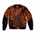 Hawaii King Kamehameha Bomber Jacket Polynesian Pattern Orange Version LT01 Unisex Orange - Polynesian Pride