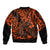 Hawaii King Kamehameha Bomber Jacket Polynesian Pattern Orange Version LT01 - Polynesian Pride