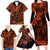 Hawaii King Kamehameha Family Matching Long Sleeve Bodycon Dress and Hawaiian Shirt Polynesian Pattern Orange Version LT01 - Polynesian Pride