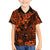 Hawaii King Kamehameha Family Matching Off Shoulder Short Dress and Hawaiian Shirt Polynesian Pattern Orange Version LT01 Son's Shirt Orange - Polynesian Pride