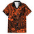 Hawaii King Kamehameha Family Matching Short Sleeve Bodycon Dress and Hawaiian Shirt Polynesian Pattern Orange Version LT01 Dad's Shirt - Short Sleeve Orange - Polynesian Pride